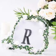 4" tall Letter Self-Adhesive Rhinestones Gem Sticker - Black
