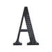 4" tall Letter Self-Adhesive Rhinestones Gem Sticker - Black DIA_NUM_GLIT4_BLK_A