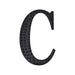 4" tall Letter Self-Adhesive Rhinestones Gem Sticker - Black DIA_NUM_GLIT4_BLK_C
