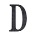 4" tall Letter Self-Adhesive Rhinestones Gem Sticker - Black DIA_NUM_GLIT4_BLK_D