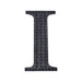 4" tall Letter Self-Adhesive Rhinestones Gem Sticker - Black DIA_NUM_GLIT4_BLK_I