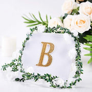 4" tall Letter  Self-Adhesive Rhinestones Gem Sticker - Gold