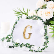 4" tall Letter  Self-Adhesive Rhinestones Gem Sticker - Gold