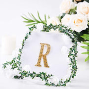 4" tall Letter  Self-Adhesive Rhinestones Gem Sticker - Gold