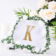 4" tall Letter  Self-Adhesive Rhinestones Gem Sticker - Gold