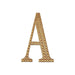 4" tall Letter  Self-Adhesive Rhinestones Gem Sticker - Gold DIA_NUM_GLIT4_GOLD_A
