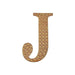 4" tall Letter  Self-Adhesive Rhinestones Gem Sticker - Gold DIA_NUM_GLIT4_GOLD_J