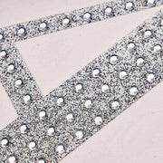 4" tall Letter Self-Adhesive Rhinestones Gem Sticker - Silver