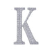 4" tall Letter Self-Adhesive Rhinestones Gem Sticker - Silver DIA_NUM_GLIT4_SILV_K