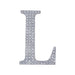 4" tall Letter Self-Adhesive Rhinestones Gem Sticker - Silver DIA_NUM_GLIT4_SILV_L