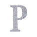 4" tall Letter Self-Adhesive Rhinestones Gem Sticker - Silver DIA_NUM_GLIT4_SILV_P