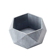 4" tall Mini Concrete Flower Pot Geometric Planter - Gray PLNT_RSN_001_4_CEM
