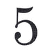 4" tall Number Self-Adhesive Rhinestones Gem Stickers - Black DIA_NUM_GLIT4_BLK_5