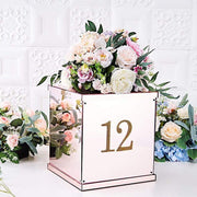 4" tall Number Self-Adhesive Rhinestones Gem Stickers - Gold