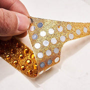 4" tall Number Self-Adhesive Rhinestones Gem Stickers - Gold