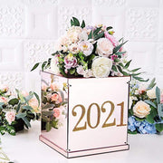 4" tall Number Self-Adhesive Rhinestones Gem Stickers - Gold