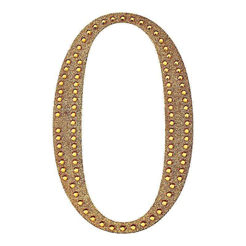 4" tall Number Self-Adhesive Rhinestones Gem Stickers - Gold DIA_NUM_GLIT4_GOLD_0