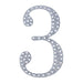 4" tall Number  Self-Adhesive Rhinestones Gem Stickers - Silver DIA_NUM_GLIT4_SILV_3