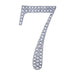 4" tall Number  Self-Adhesive Rhinestones Gem Stickers - Silver DIA_NUM_GLIT4_SILV_7