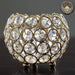 4" Tall Wide Crystal Beaded Round Votive Tealight Candle Holder CHDLR_CAND_001_GOLD