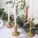 4 Taper Candle Holders Baroque Design Candlestick Stands - Gold IRON_CAND_TP015_SET_GOLD