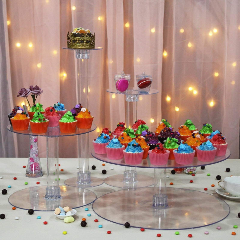 4 Tiers 16" Acrylic CupCake Stand Set CAKE_STND_B7