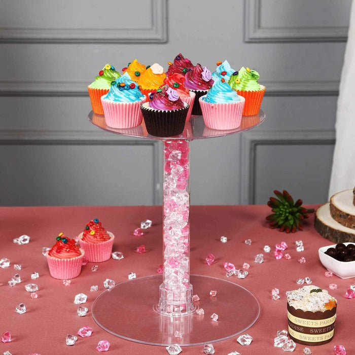 4-Tier XL Clear Acrylic Cake Stand Set Cupcake Holder Dessert Pedestal