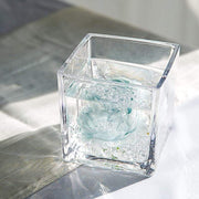 4" wide Cube Glass Vase - Clear VASE_A2