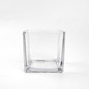 4" wide Cube Glass Vase - Clear VASE_A2