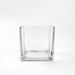 4" wide Cube Glass Vase - Clear VASE_A2