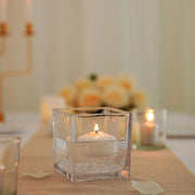 4" wide Cube Glass Vase - Clear VASE_A2