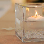 4" wide Cube Glass Vase - Clear VASE_A2