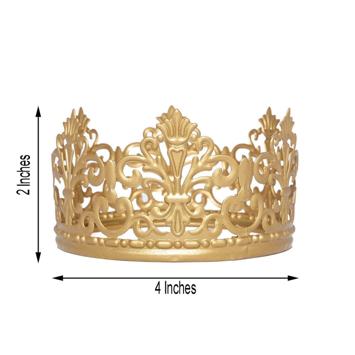 4" wide Royal Crown Cake Topper Party Centerpiece Decorations