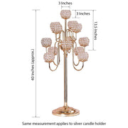 40" Crystal Beaded Candelabra Candle Holder Wedding Centerpiece