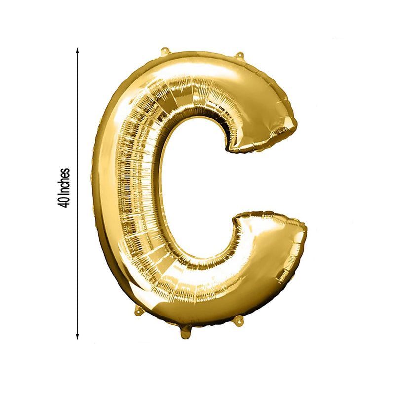 40" Mylar Foil Balloon - Gold Letters