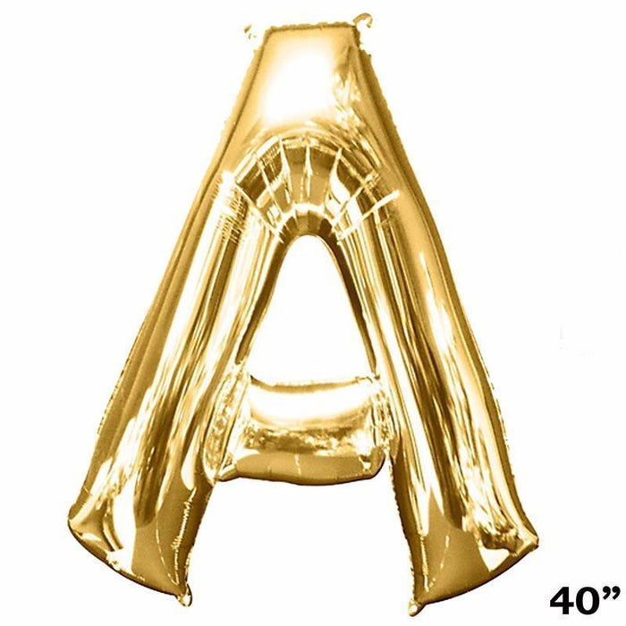 40" Mylar Foil Balloon - Gold Letters BLOON_40G_A