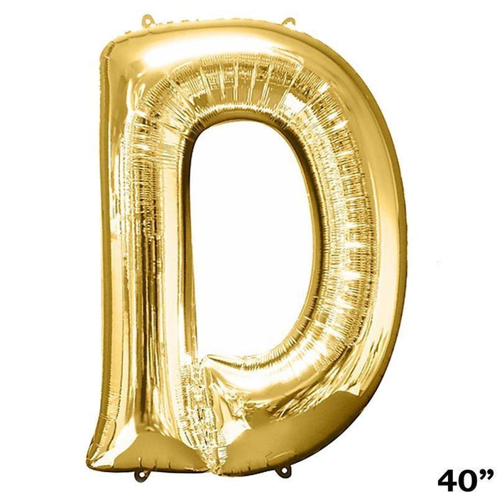 40" Mylar Foil Balloon - Gold Letters BLOON_40G_D