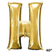40" Mylar Foil Balloon - Gold Letters BLOON_40G_H
