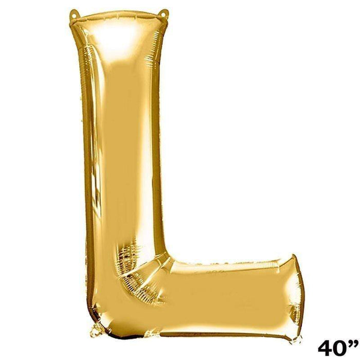 40" Mylar Foil Balloon - Gold Letters BLOON_40G_L