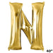 40" Mylar Foil Balloon - Gold Letters BLOON_40G_N