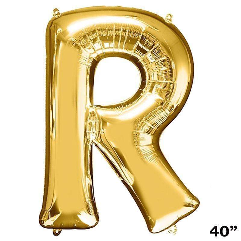 40" Mylar Foil Balloon - Gold Letters BLOON_40G_R