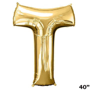 40" Mylar Foil Balloon - Gold Letters BLOON_40G_T