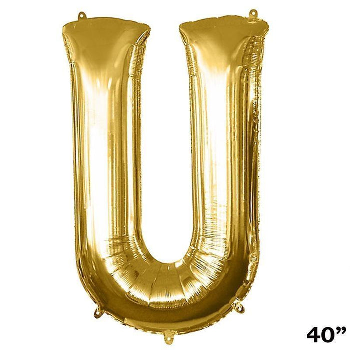 40" Mylar Foil Balloon - Gold Letters BLOON_40G_U