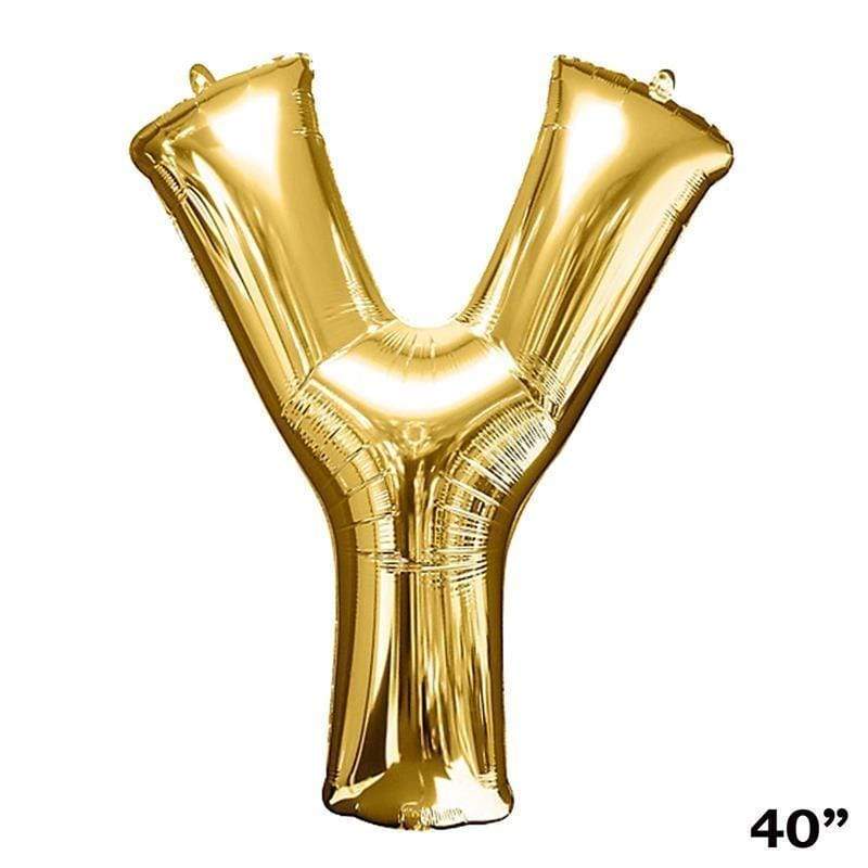 40" Mylar Foil Balloon - Gold Letters BLOON_40G_Y