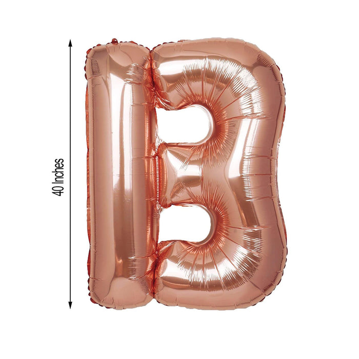 40" Mylar Foil Balloon - Rose Gold Letters