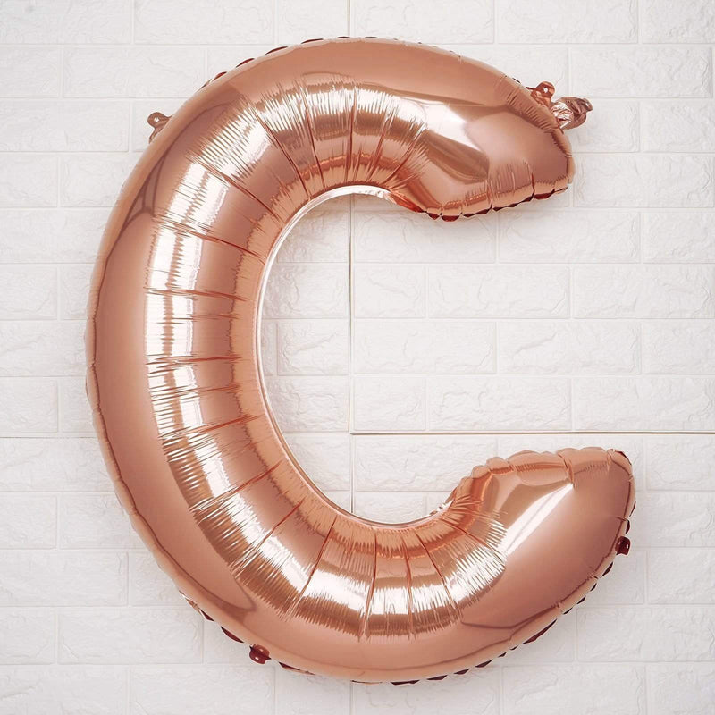 40" Mylar Foil Balloon - Rose Gold Letters