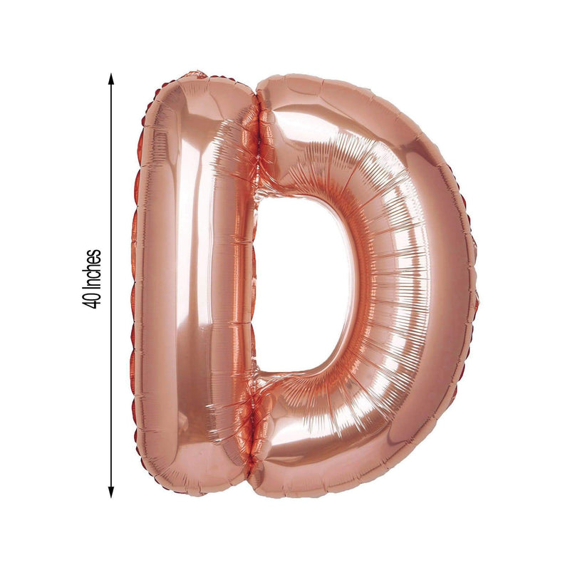 40" Mylar Foil Balloon - Rose Gold Letters
