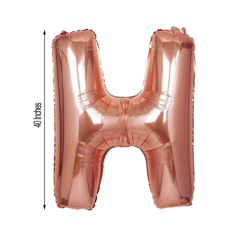 40" Mylar Foil Balloon - Rose Gold Letters