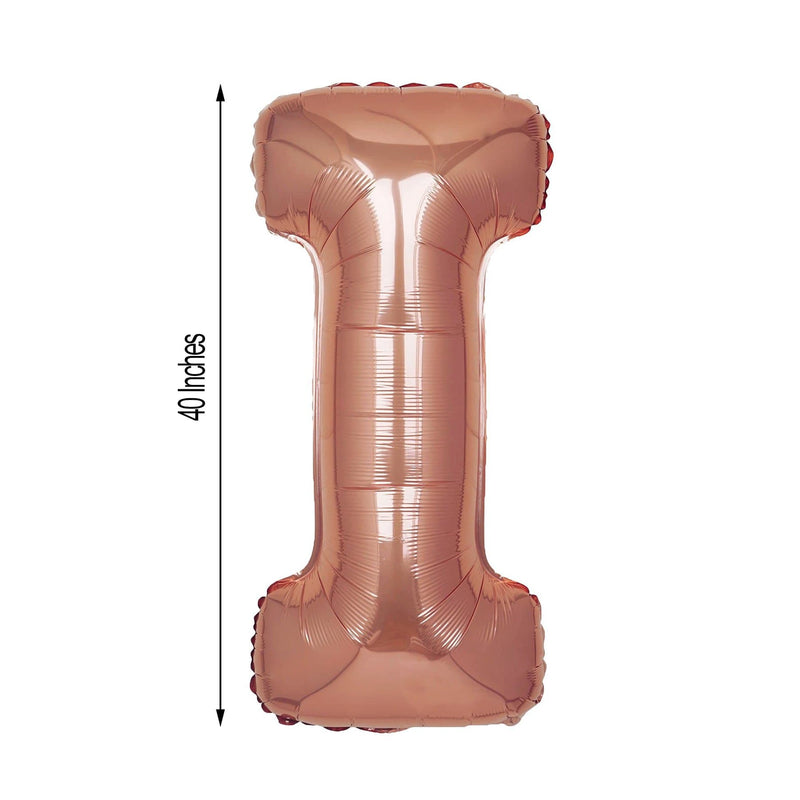 40" Mylar Foil Balloon - Rose Gold Letters