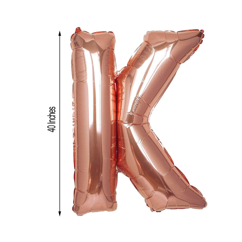 40" Mylar Foil Balloon - Rose Gold Letters